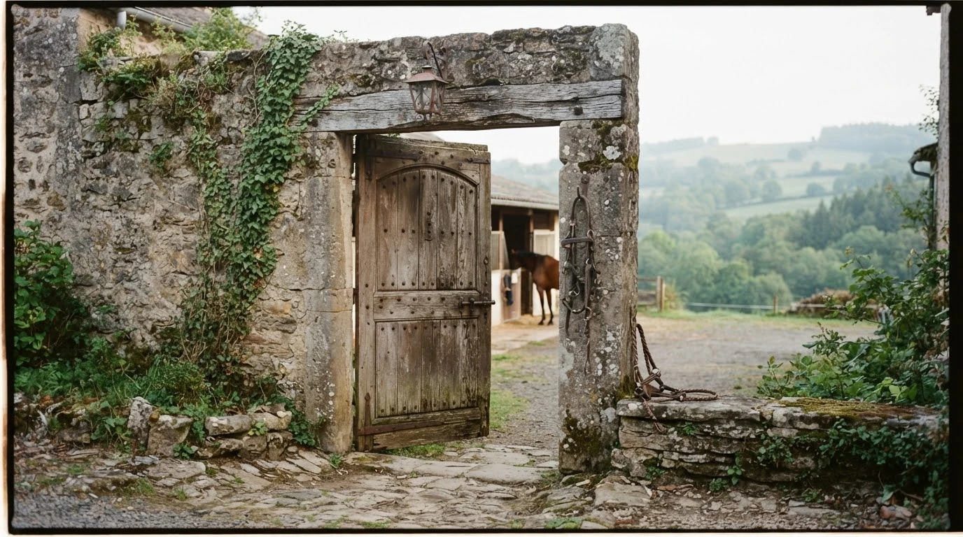 Entrée du Elevage des Néaudes, centre équestre à Audes